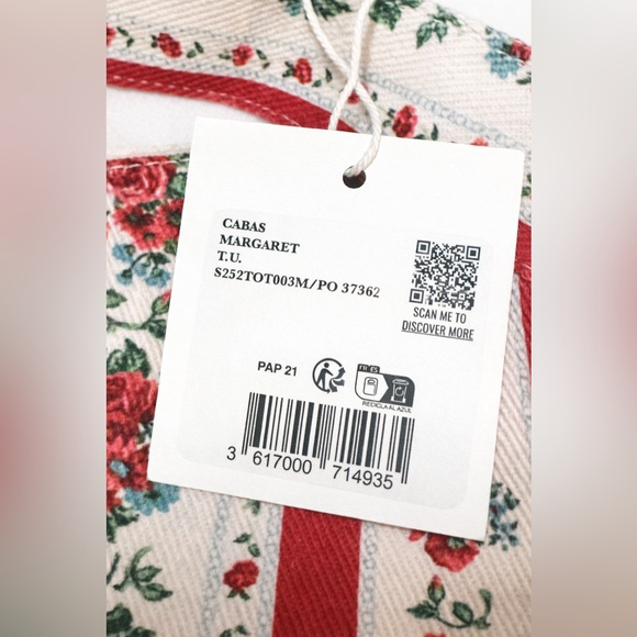 NWT Sézane Margaret Print Tote Bag - Picture 4 of 4